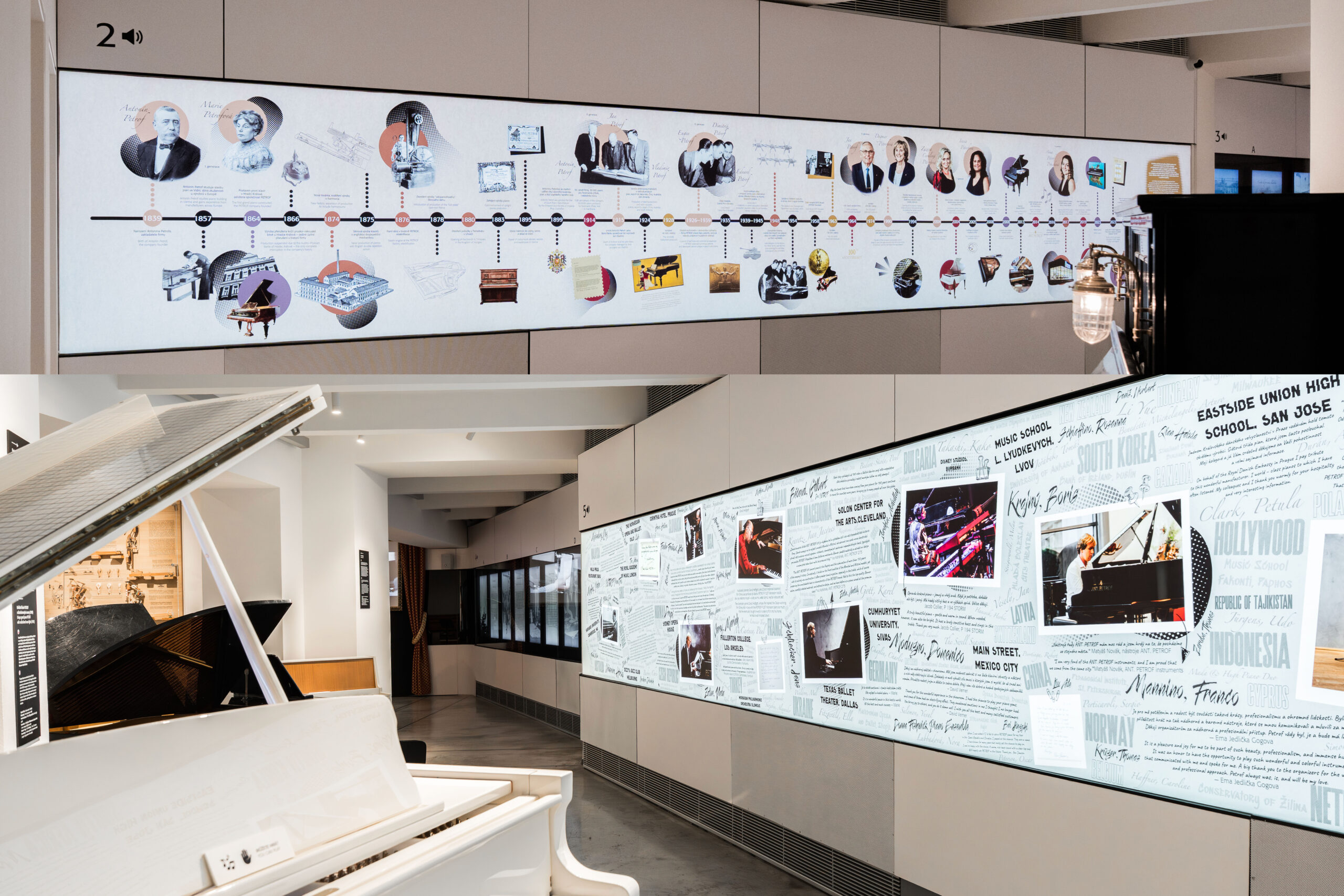 Expozice Petrof Museum - Tvorba grafiky - Monika Visuals